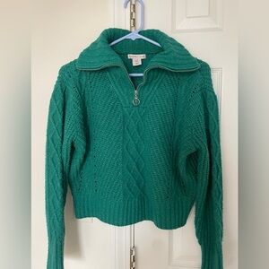 Green Zip Sweater